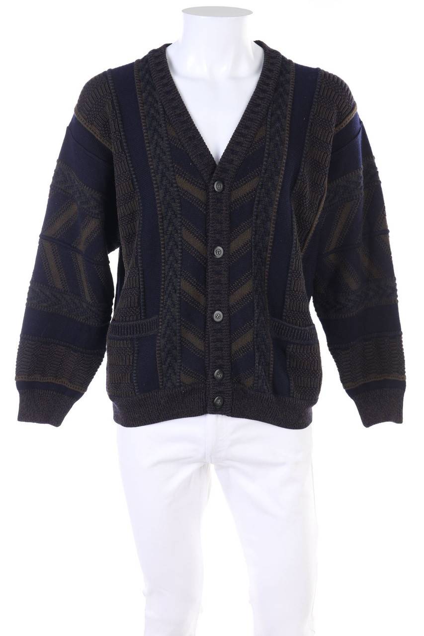 Carou VINTAGE Cardigan aus Woll-Mix mit geometrischem Muster