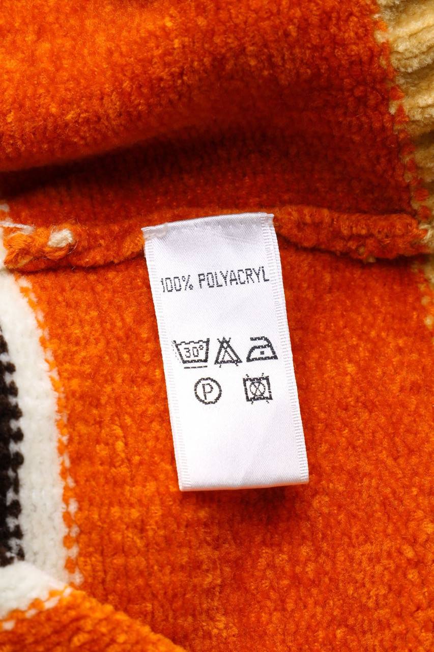 Carou VINTAGE Chenille-Strick-Pullover Mit Streifen
