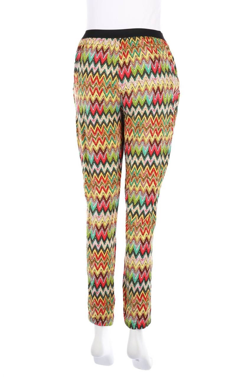 Carou VINTAGE DRESSING Jogger-Hose Mit Zickzack-Muster