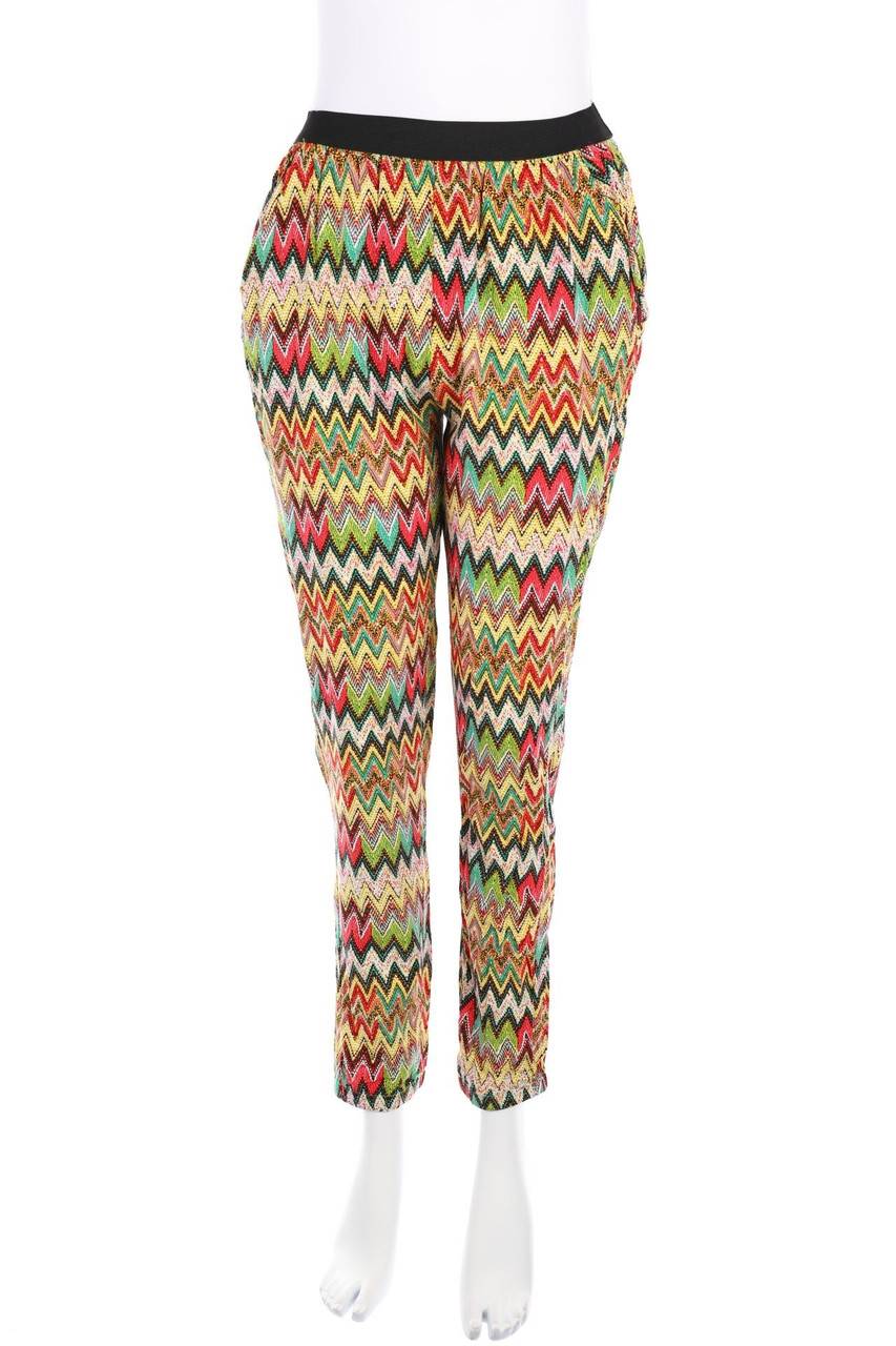 Carou VINTAGE DRESSING Jogger-Hose mit Zickzack-Muster