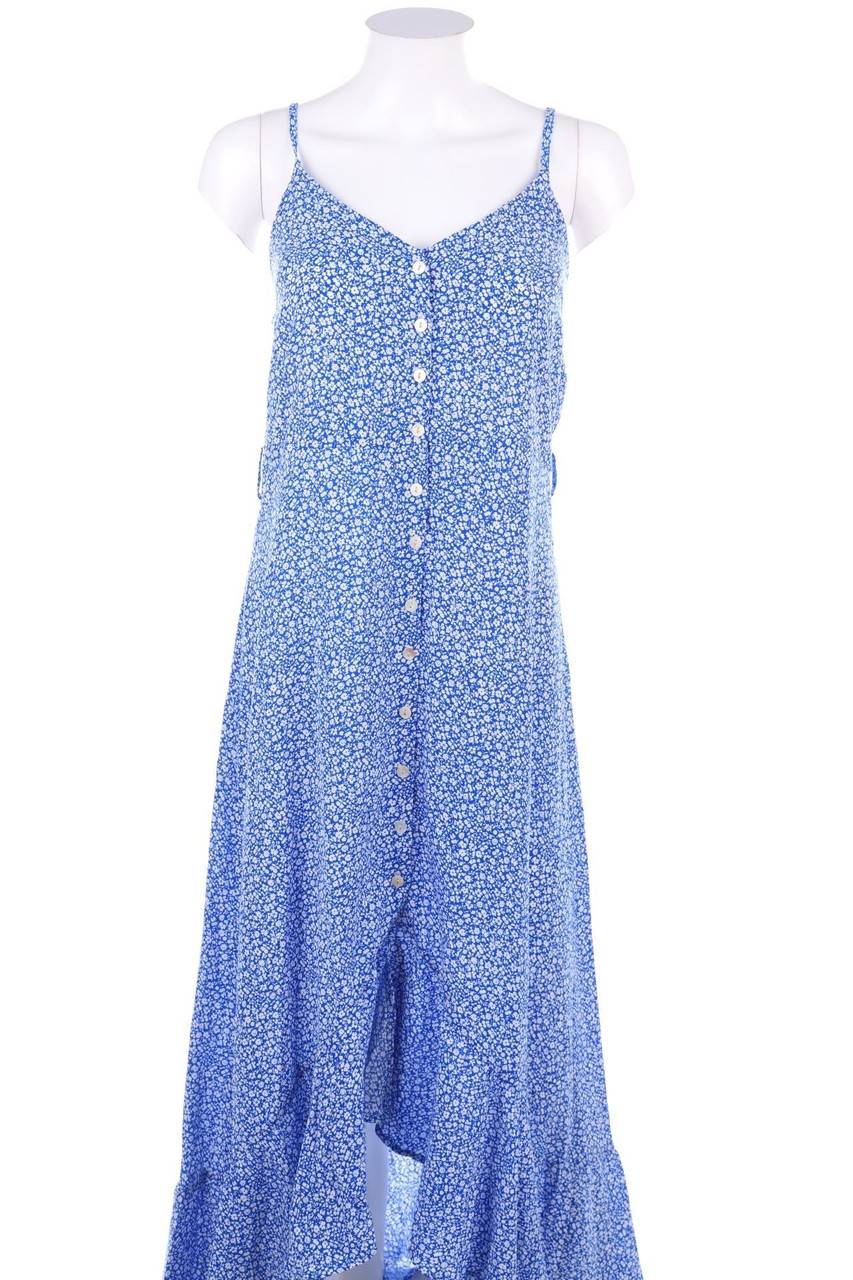 Carou VINTAGE DRESSING Vokuhila-Maxi-Kleid mit Volants