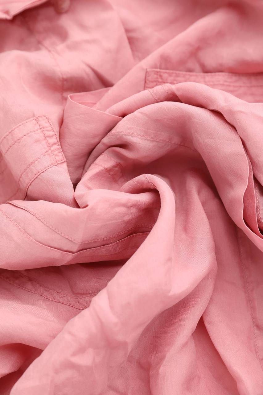 Carou VINTAGE Hemd-Bluse Mit Kurzem Ärmel Aus Seide