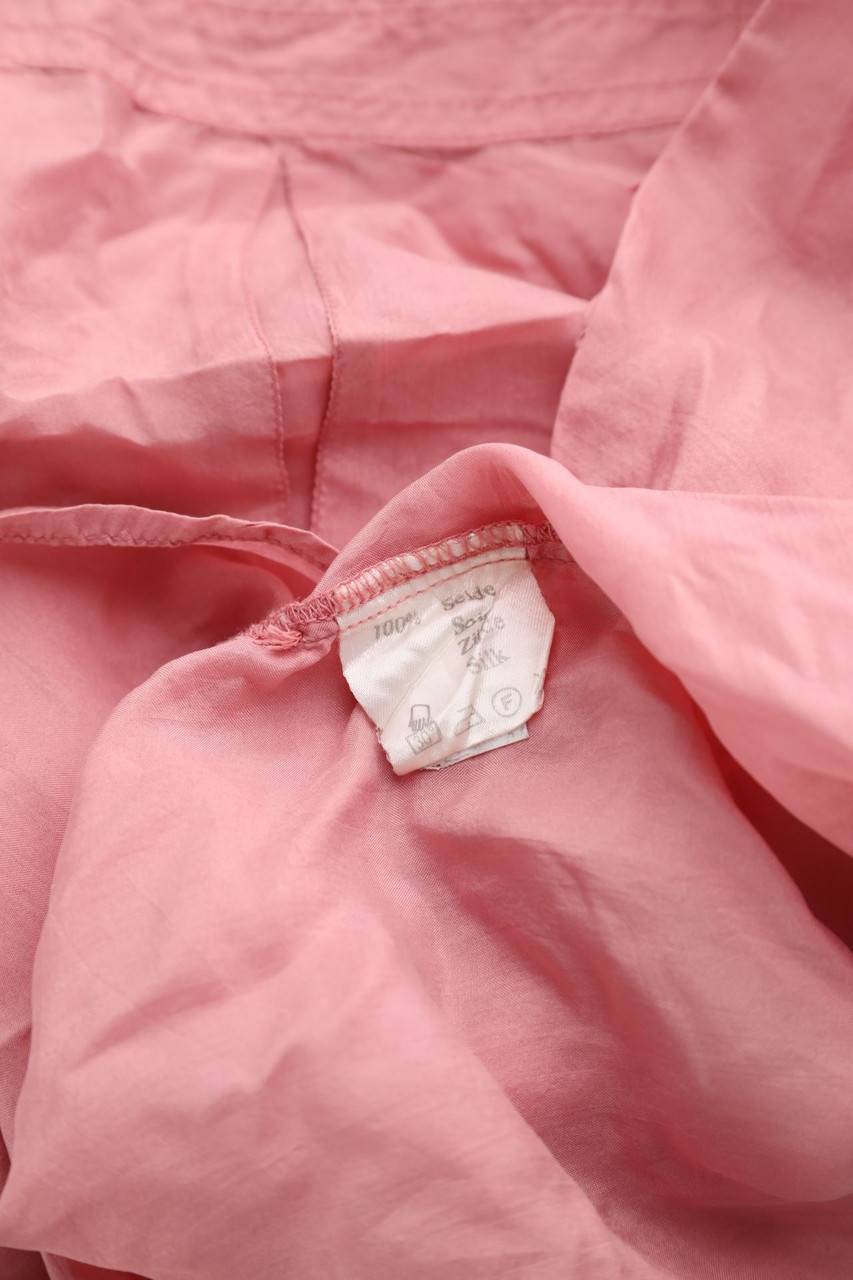 Carou VINTAGE Hemd-Bluse Mit Kurzem Ärmel Aus Seide