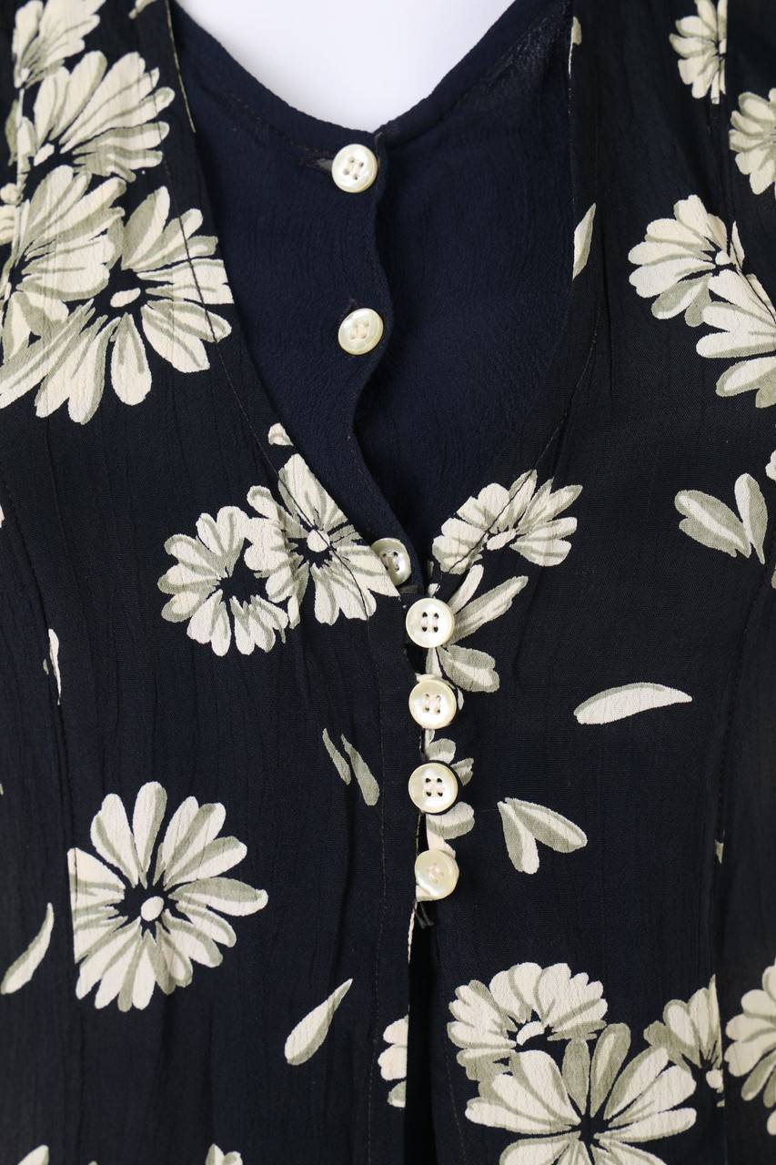 Carou VINTAGE Midikleid Im Layer Look Mit Blumen-Print