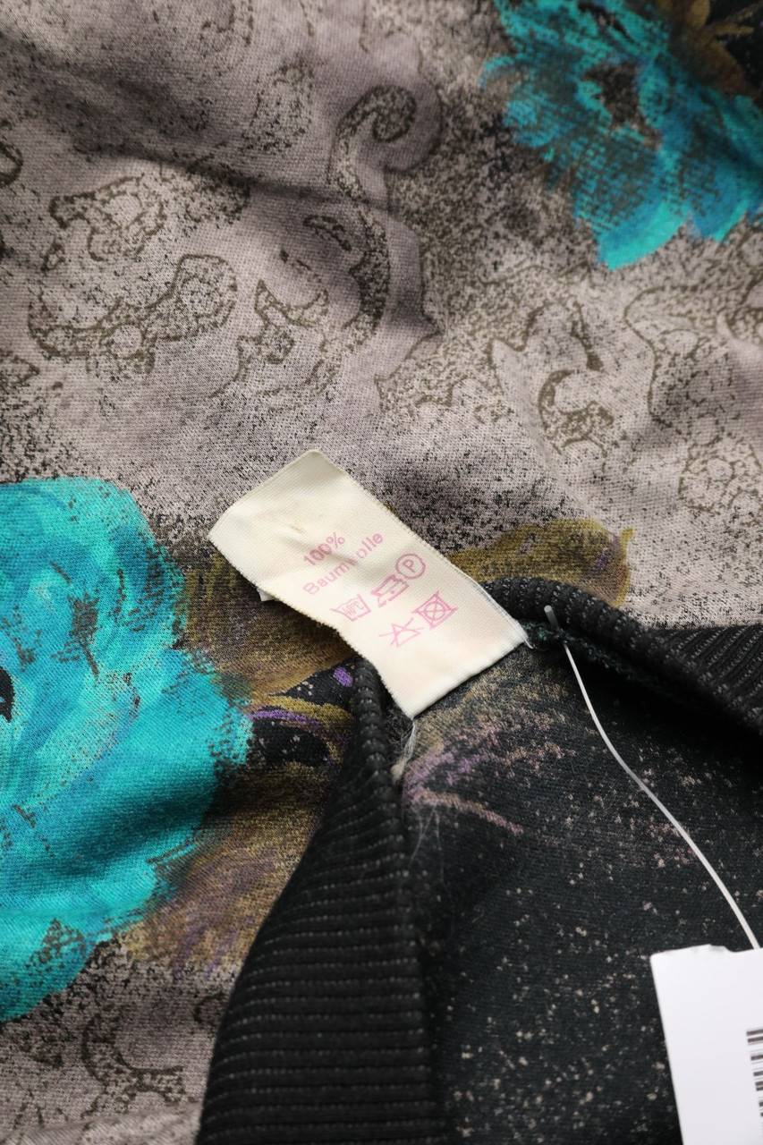 Carou VINTAGE Oversize-Longsleeve-Shirt Mit Blumen-Print