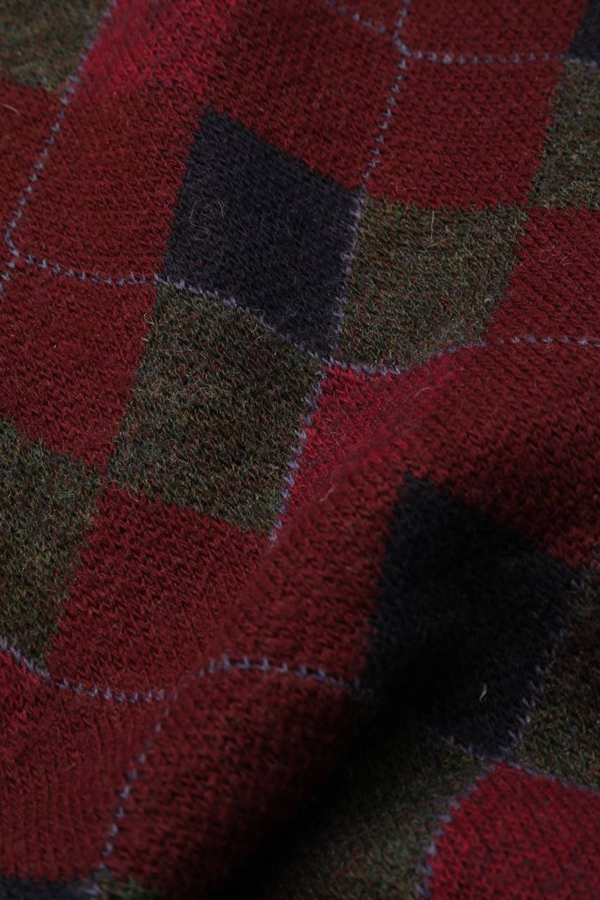 Carou VINTAGE Pullover Aus Woll-Mix Mit Argyle-Muster