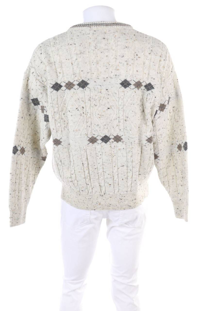Carou VINTAGE Pullover Aus Woll-Mix Mit Argyle-Muster