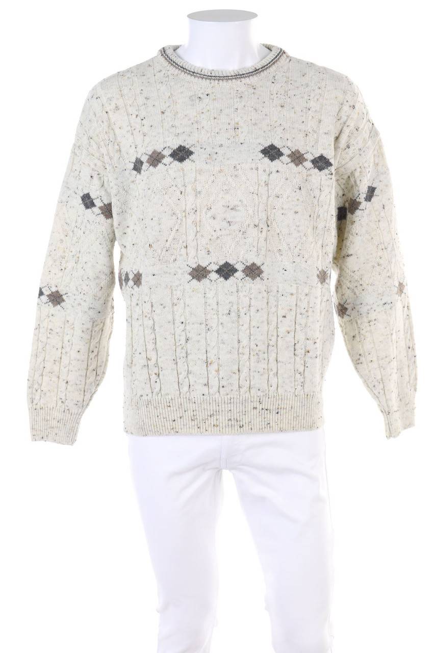 Carou VINTAGE Pullover aus Woll-Mix mit Argyle-Muster