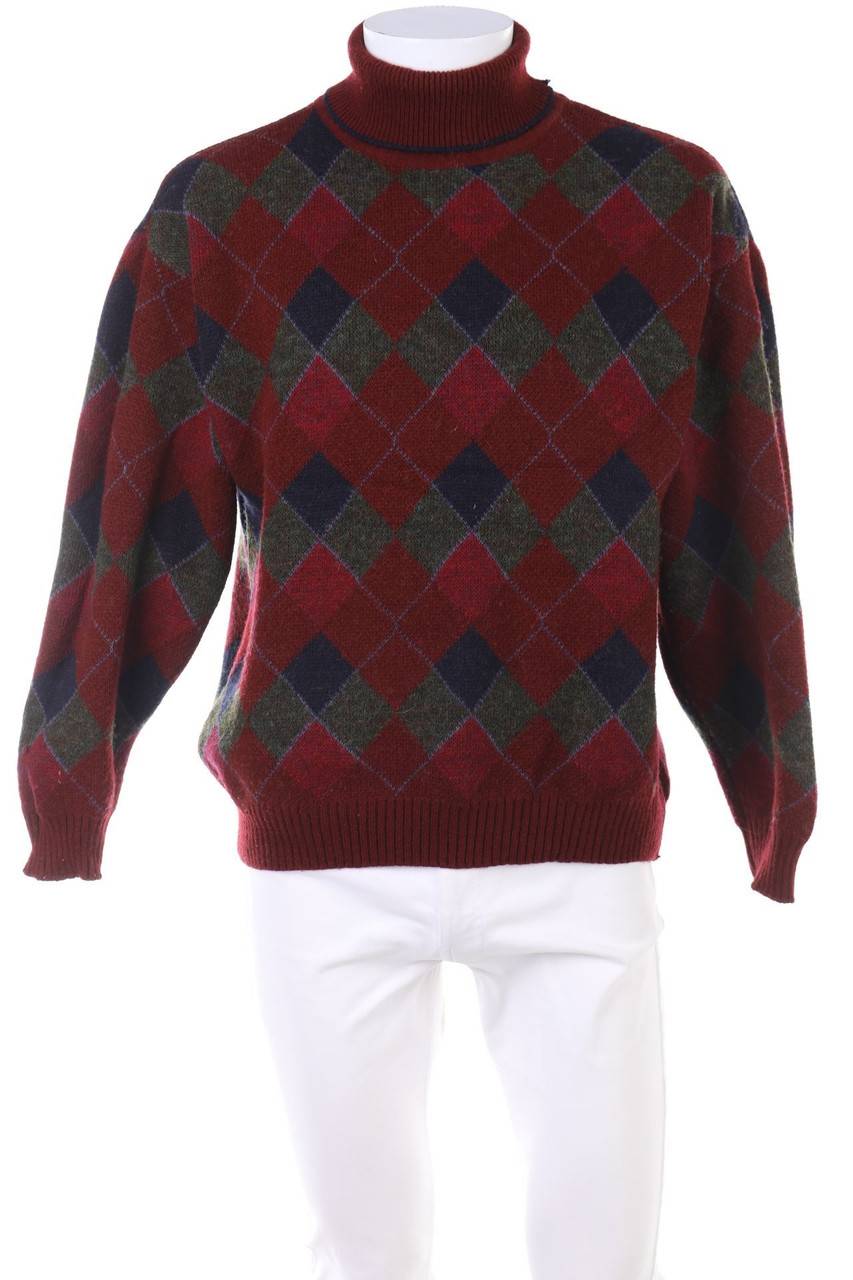 Carou VINTAGE Pullover aus Woll-Mix mit Argyle-Muster