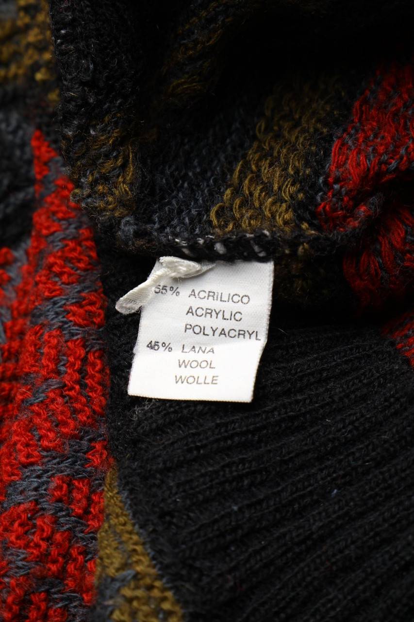 Carou VINTAGE Pullover Aus Woll-Mix Mit Geometrischem Muster