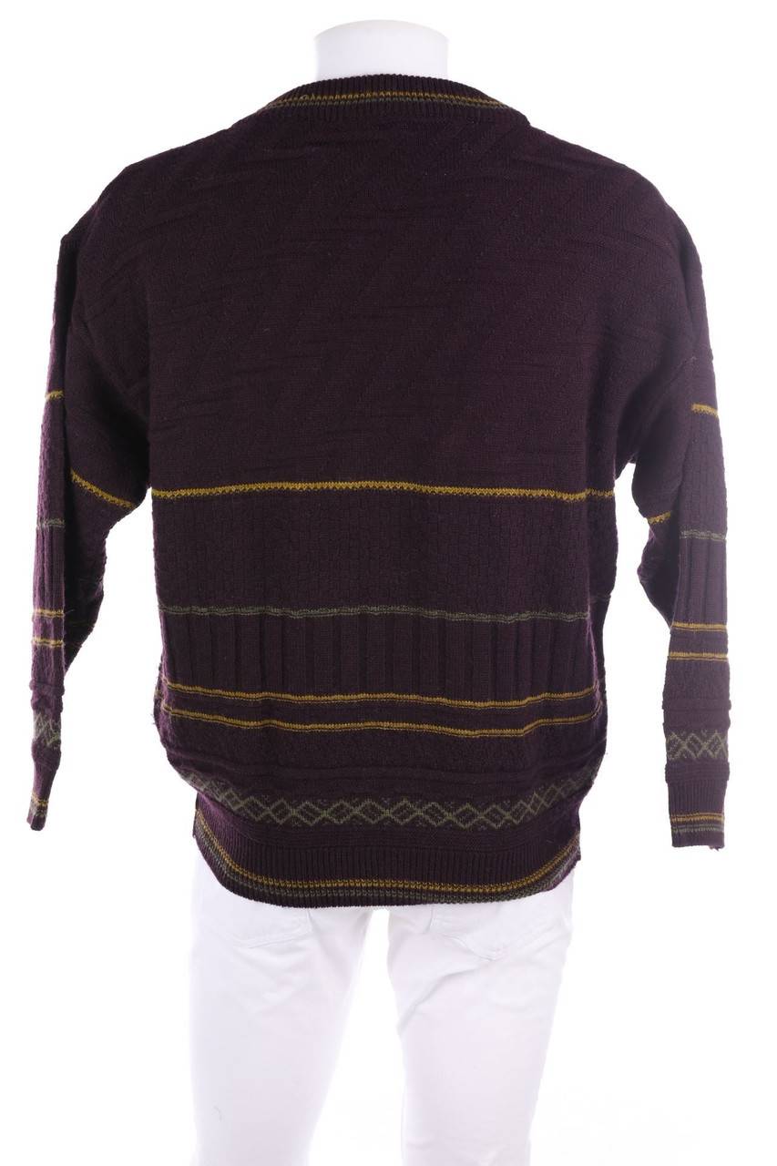Carou VINTAGE Pullover Aus Woll-Mix Mit Geometrischem Muster