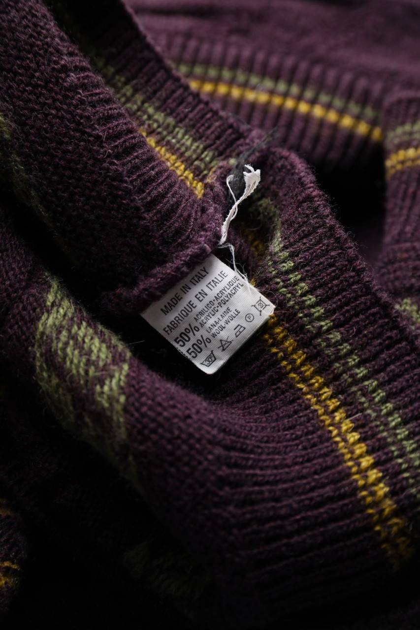 Carou VINTAGE Pullover Aus Woll-Mix Mit Geometrischem Muster
