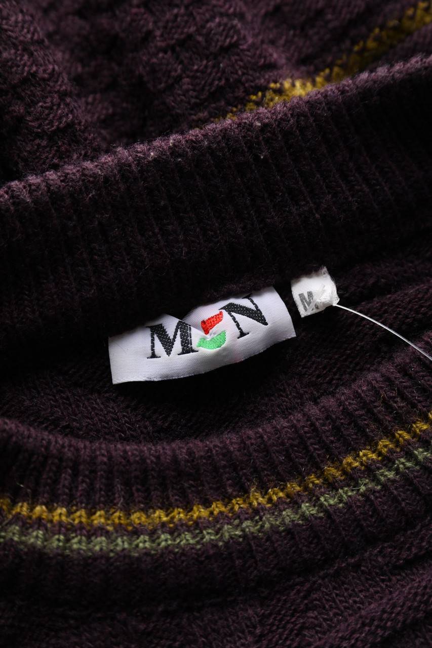 Carou VINTAGE Pullover Aus Woll-Mix Mit Geometrischem Muster