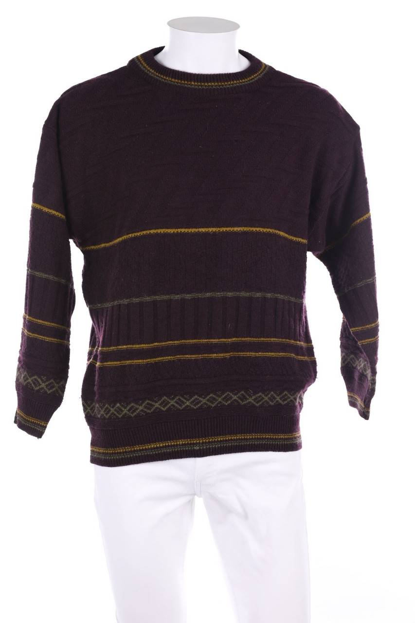 Carou VINTAGE Pullover aus Woll-Mix mit geometrischem Muster