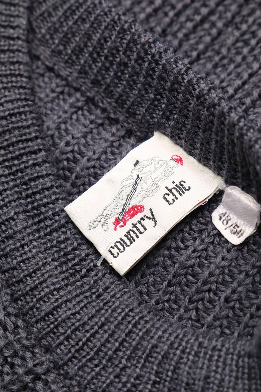 Carou VINTAGE Pullover Aus Woll-Mix Mit Zopf-Muster