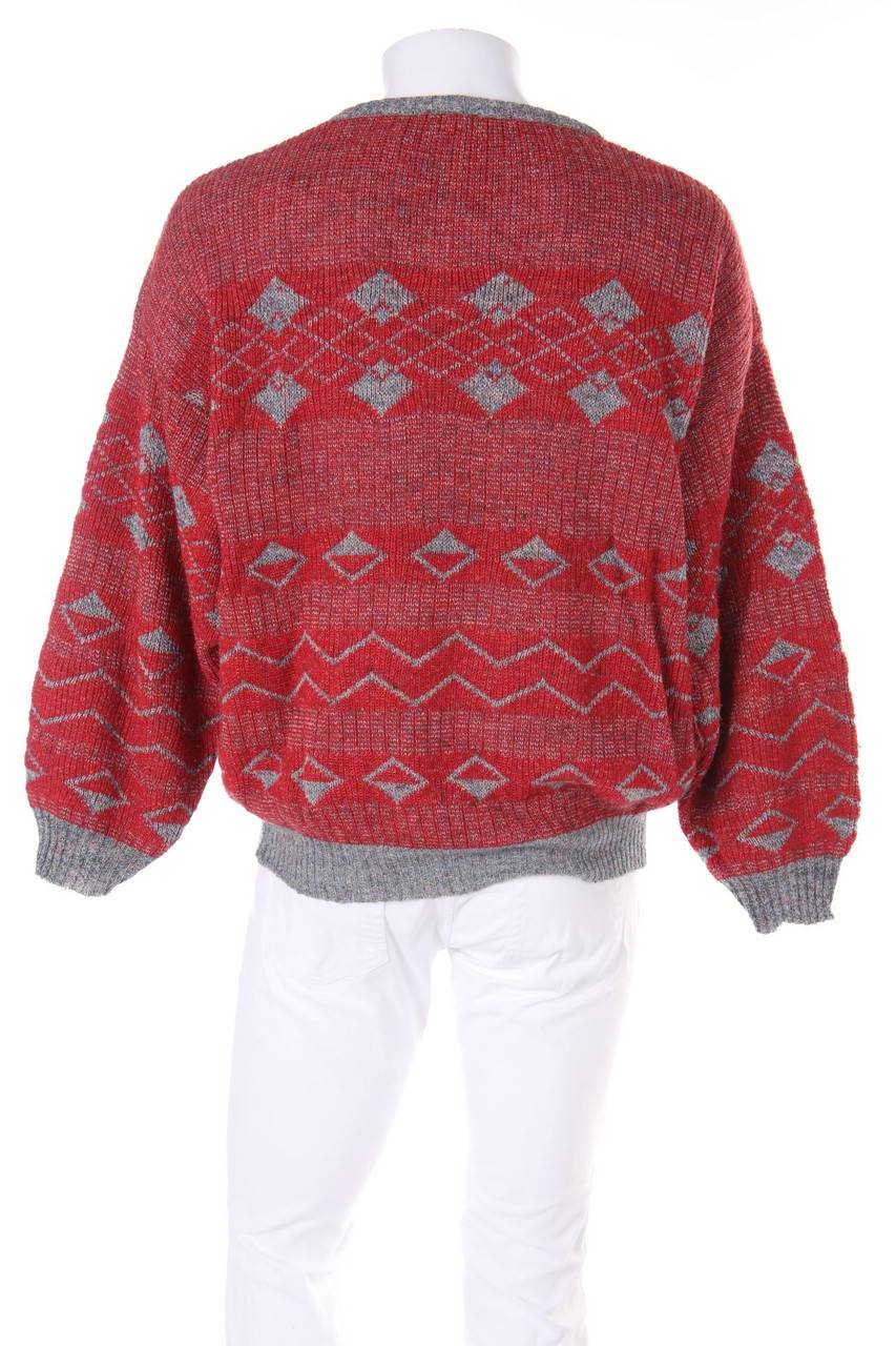 Carou VINTAGE Rundhals-Pullover Mit Wolle Mit Muster