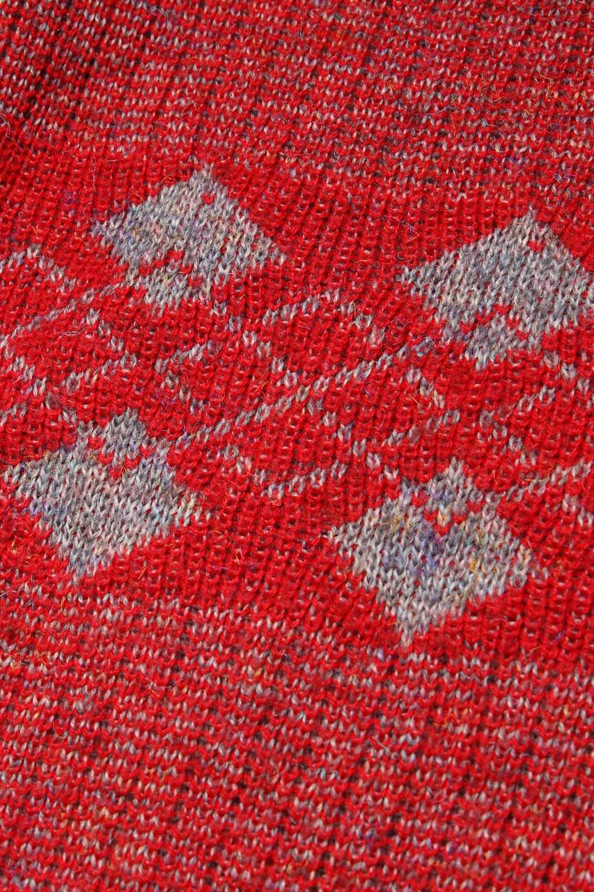 Carou VINTAGE Rundhals-Pullover Mit Wolle Mit Muster