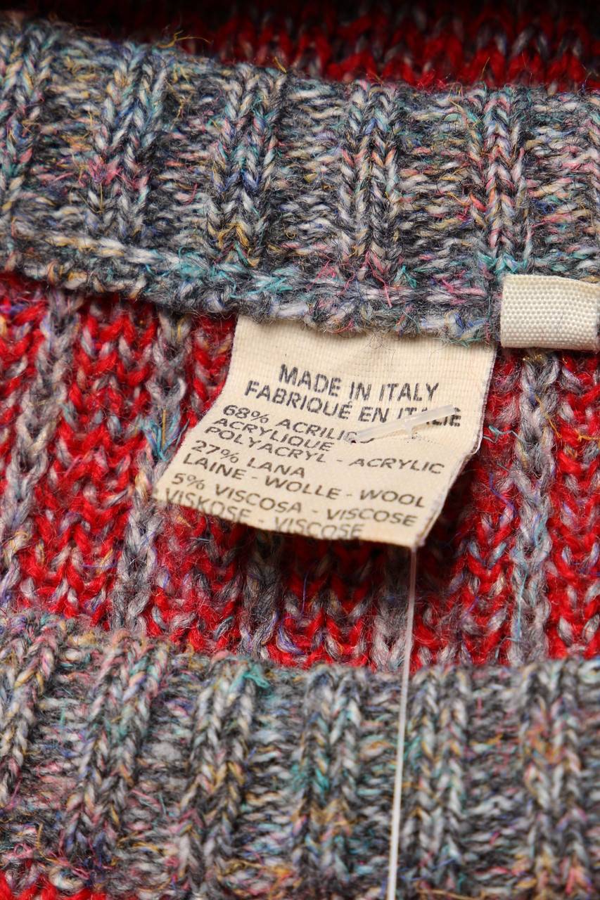 Carou VINTAGE Rundhals-Pullover Mit Wolle Mit Muster