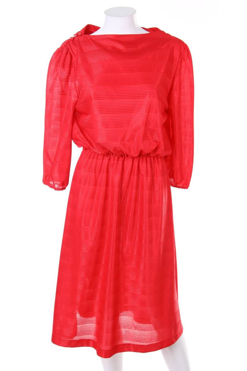 Carou VINTAGE Shift-Kleid Mit Wasserfall-Ausschnitt