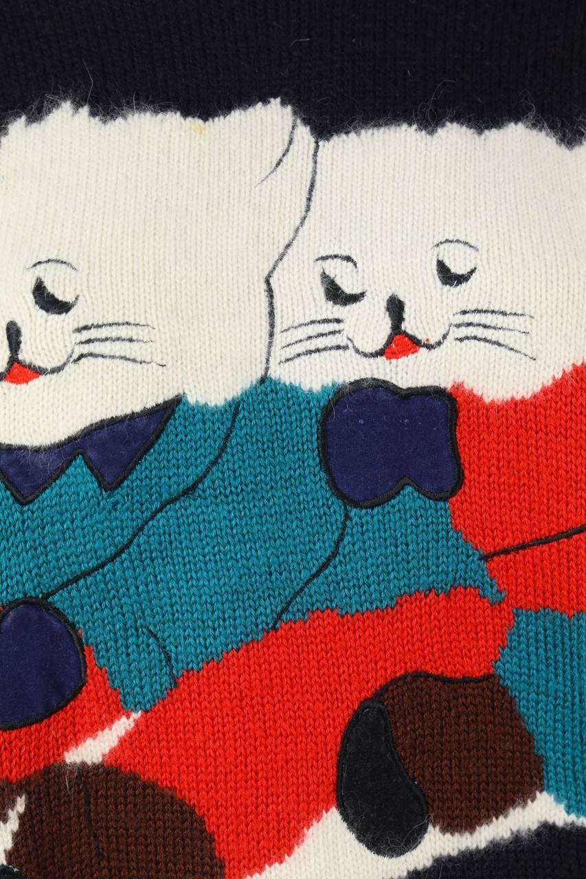Carou VINTAGE Strick-Pullover Aus Woll-Mix Mit Angora