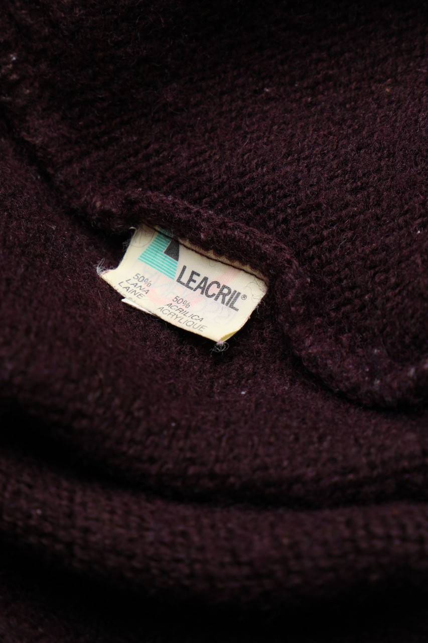 Carou VINTAGE Strick-Pullover Aus Woll-Mix Mit Print
