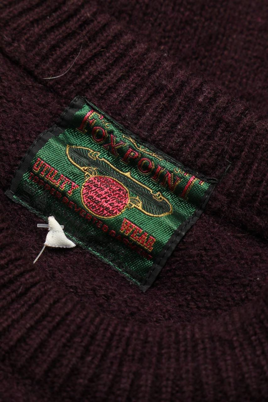 Carou VINTAGE Strick-Pullover Aus Woll-Mix Mit Print