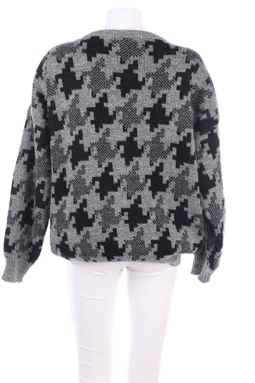 Carou VINTAGE Strick-Pullover Mit Hahnentritt-Muster