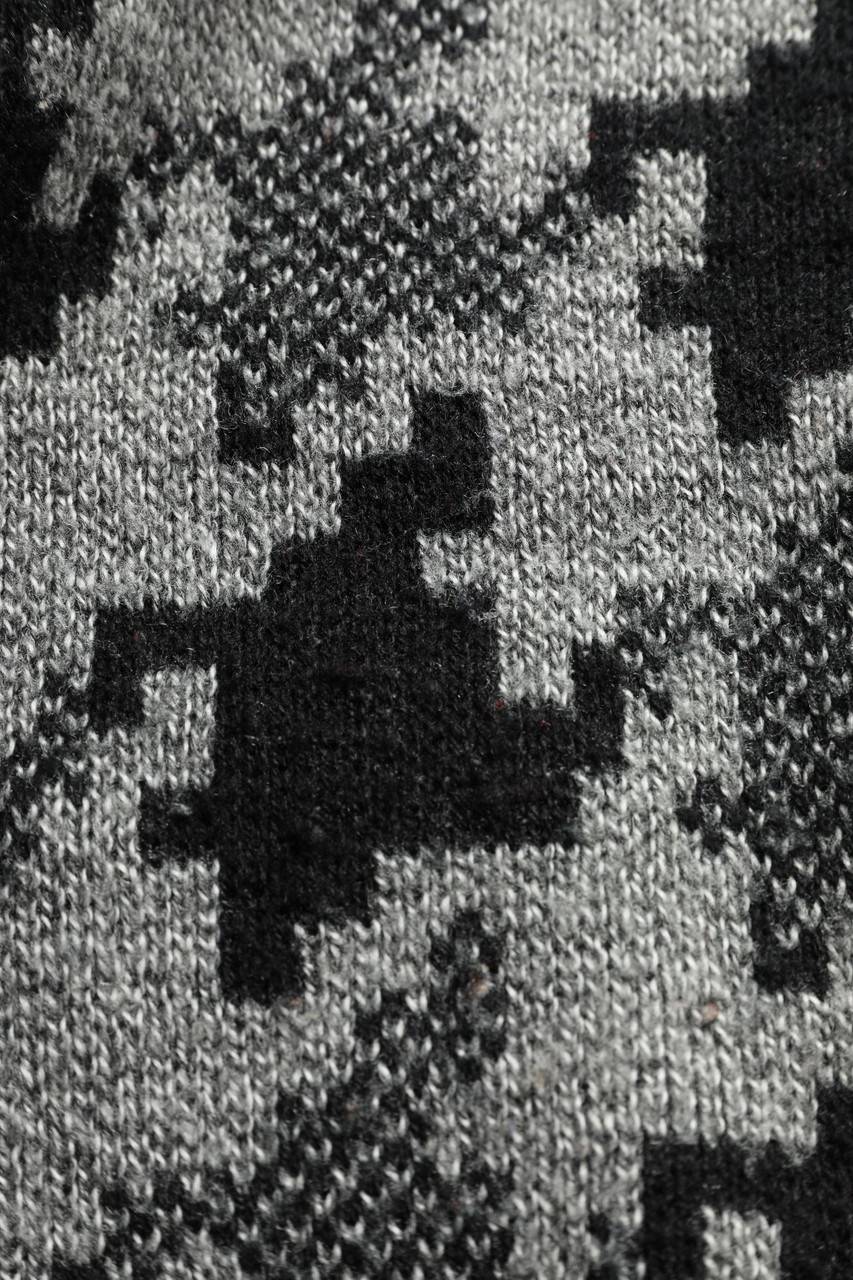 Carou VINTAGE Strick-Pullover Mit Hahnentritt-Muster