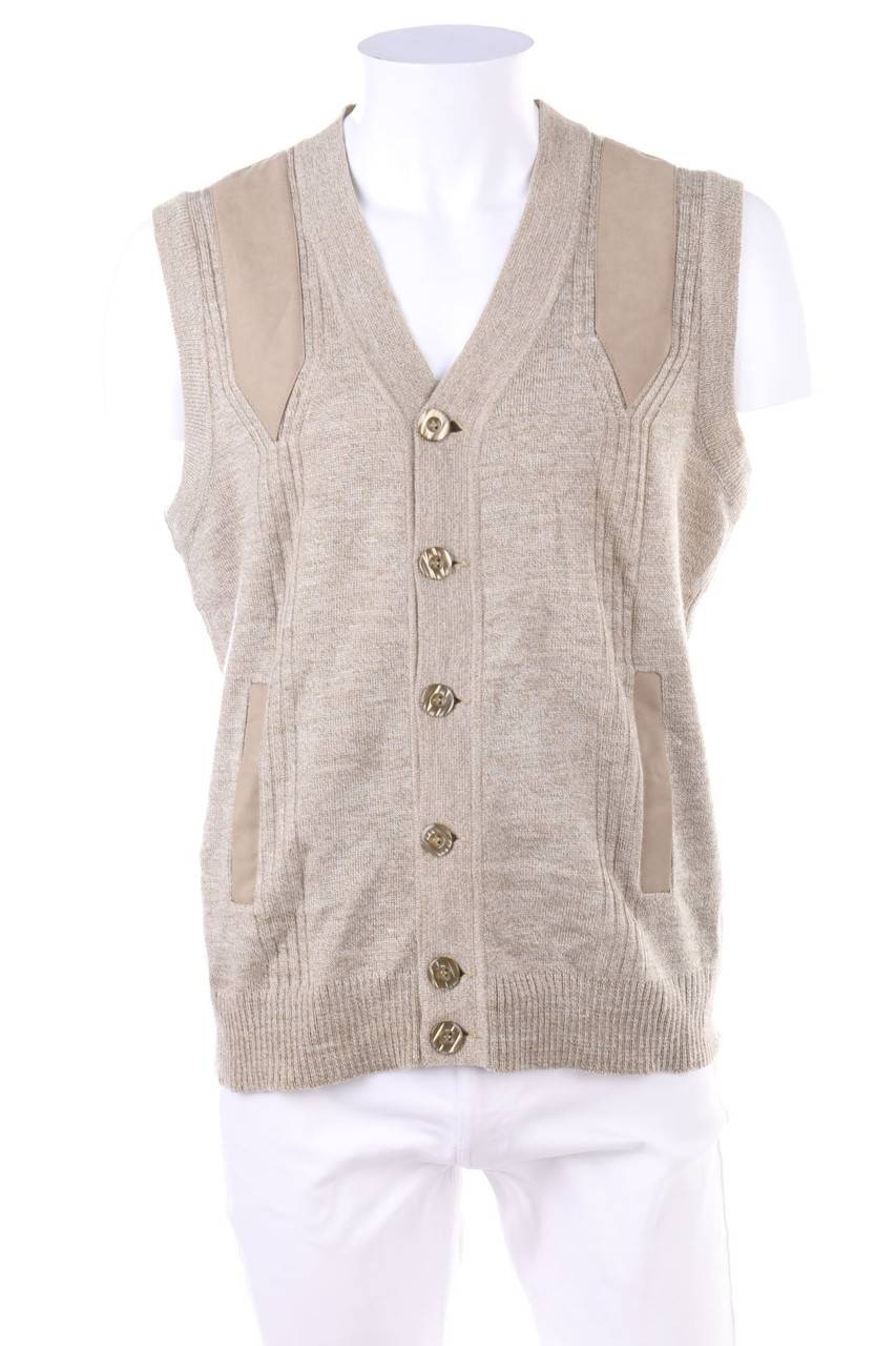 Carou VINTAGE Strick-Vintage-Weste aus Baumwoll-Mix