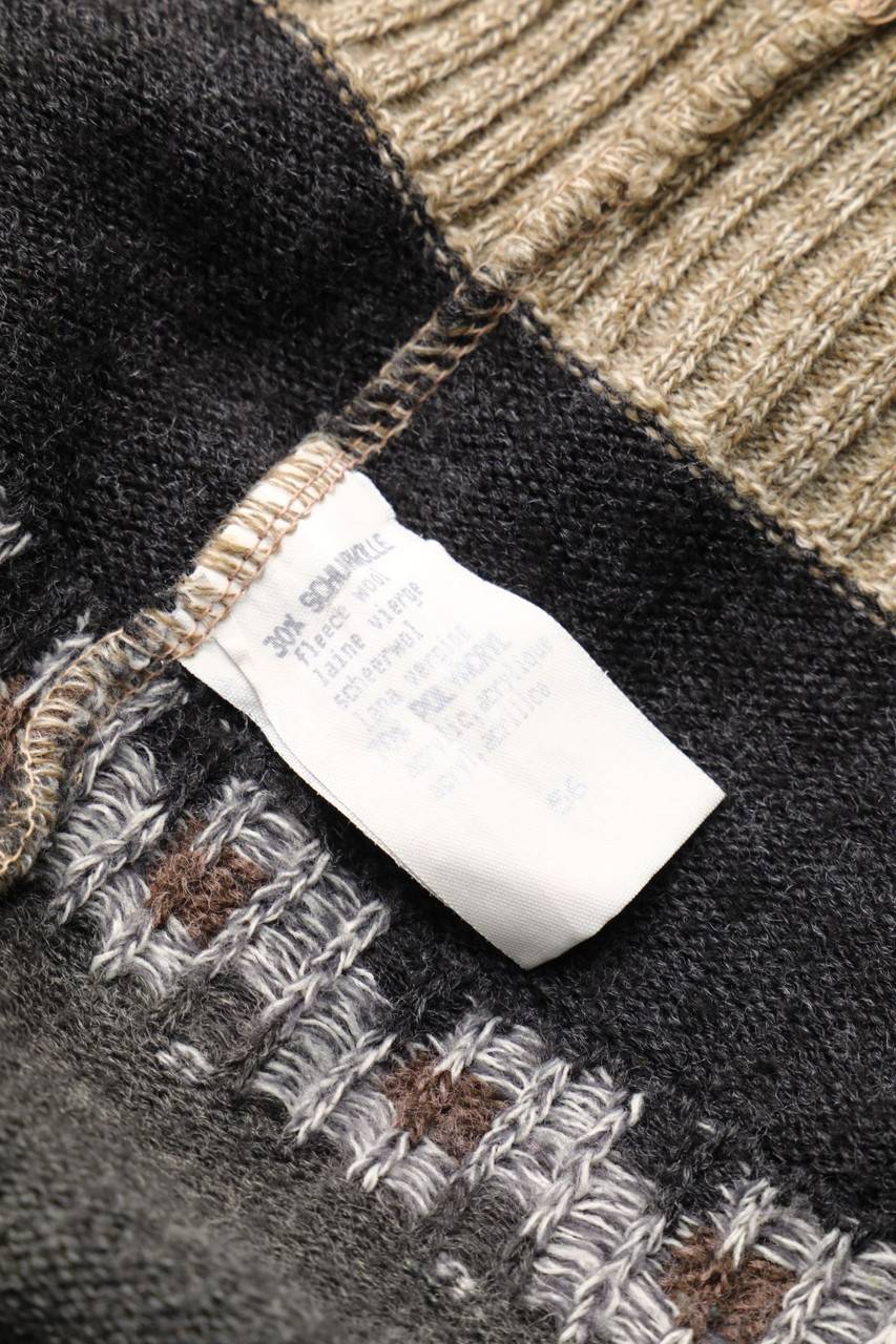 Carou VINTAGE Strick-Weste Aus Schurwoll-Mix Mit Muster