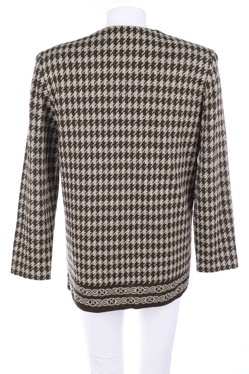 Carou VINTAGE Twinset Aus Woll-Mix Mit Hahnentritt-Muster