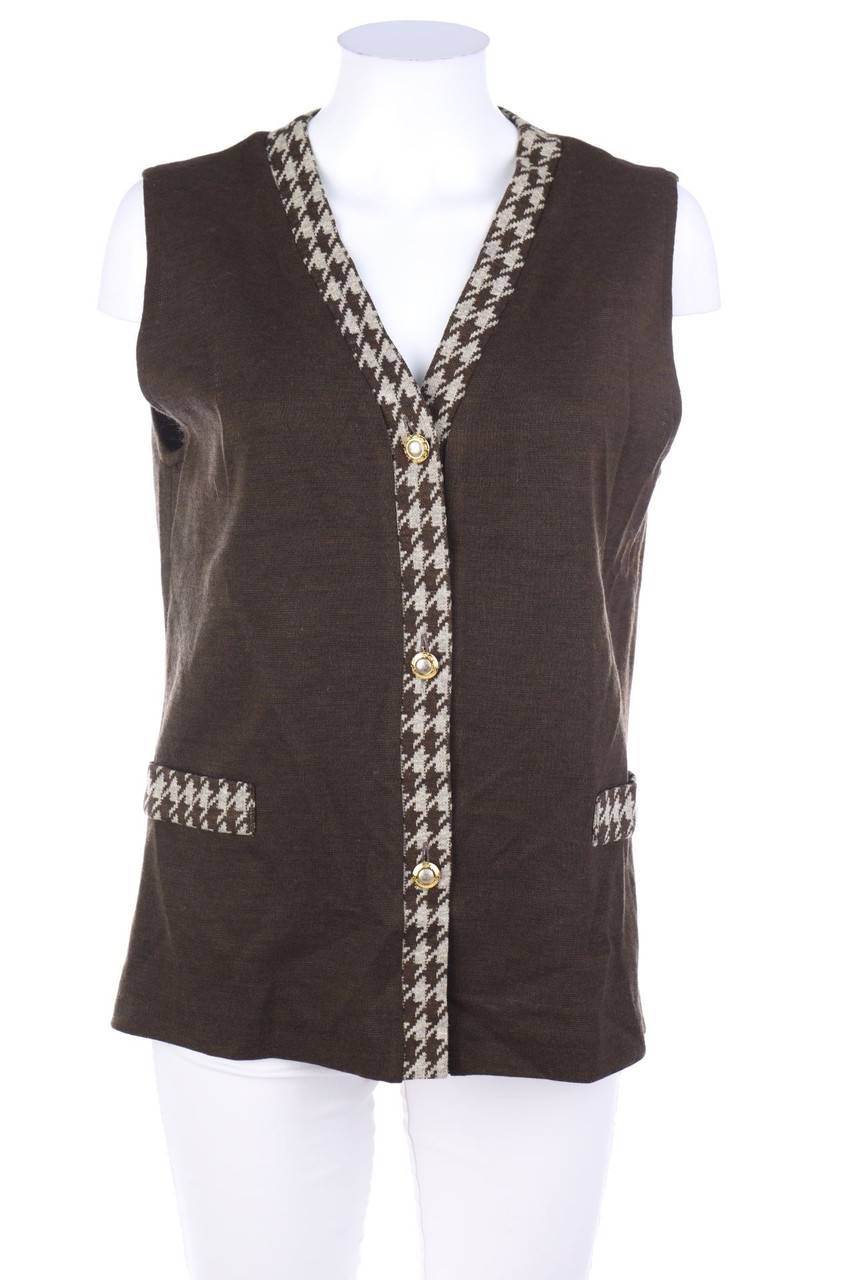 Carou VINTAGE Twinset aus Woll-Mix mit Hahnentritt-Muster