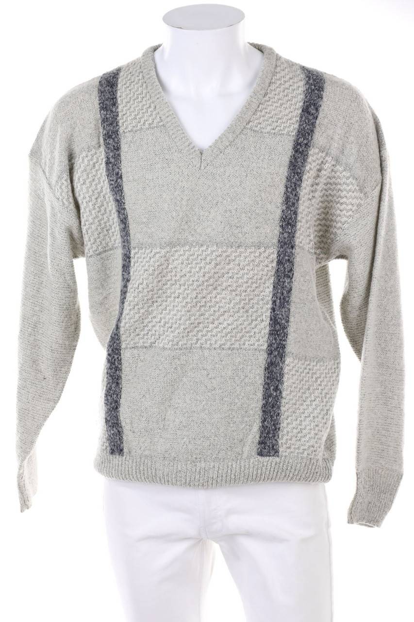 Carou VINTAGE V-Neck-Pullover aus Woll-Mix mit Alpaka