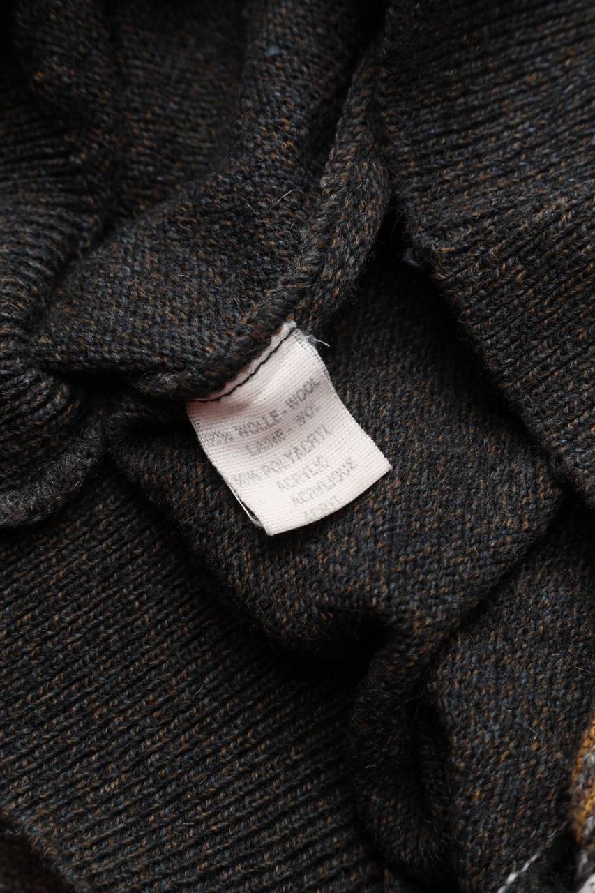 Carou VINTAGE V-Neck-Pullover Aus Woll-Mix Mit Muster