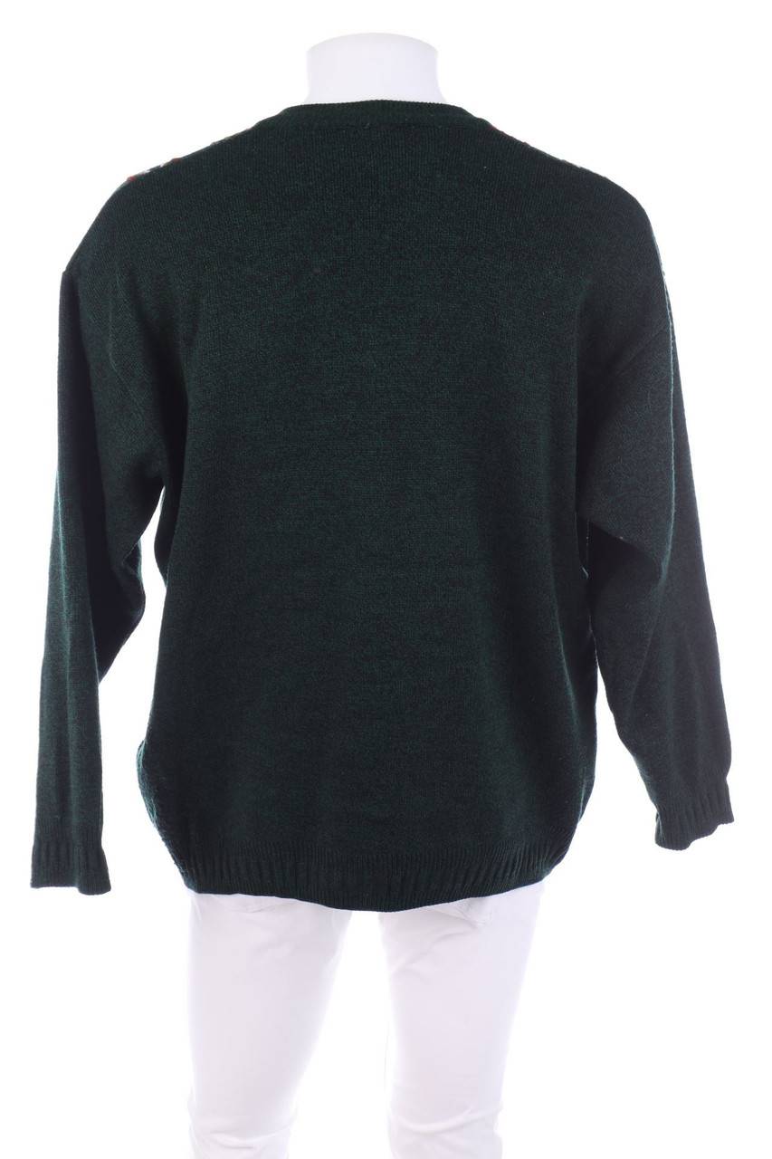 Carou VINTAGE V-Neck-Pullover Mit Geometrischem Muster