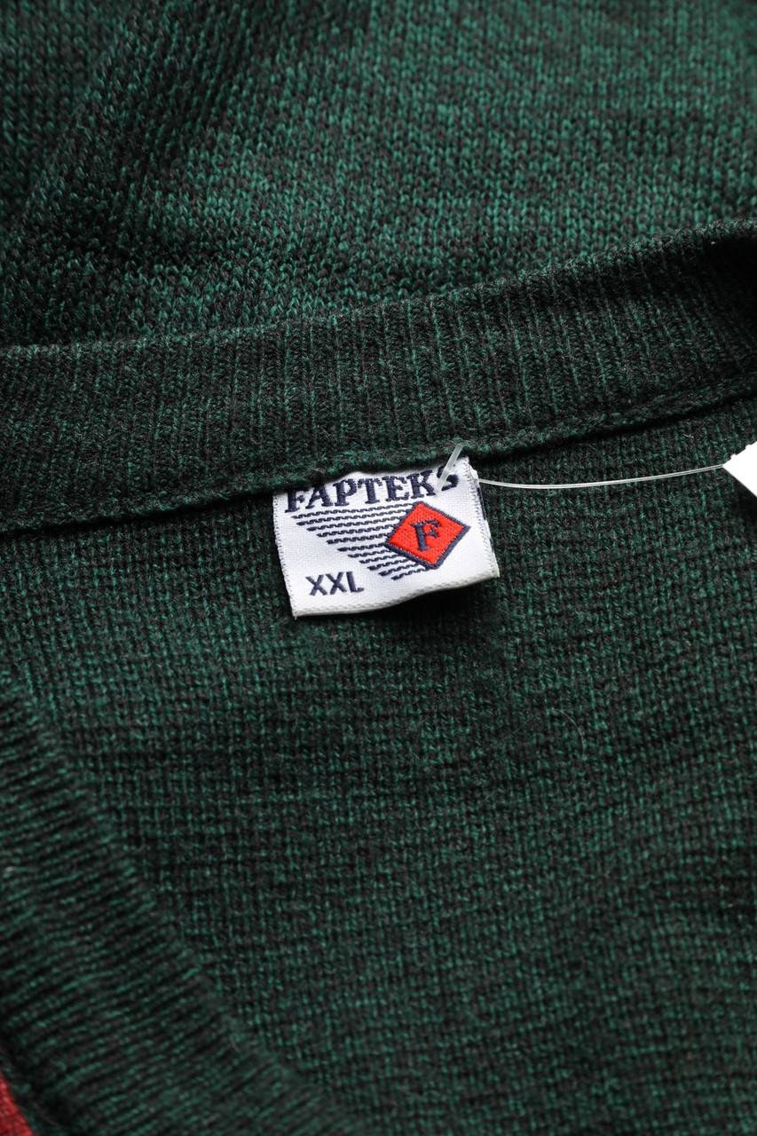 Carou VINTAGE V-Neck-Pullover Mit Geometrischem Muster