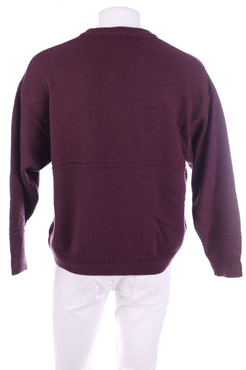 Carou VINTAGE V-Neck-Pullover Mit Stickereien Aus Woll-Mix