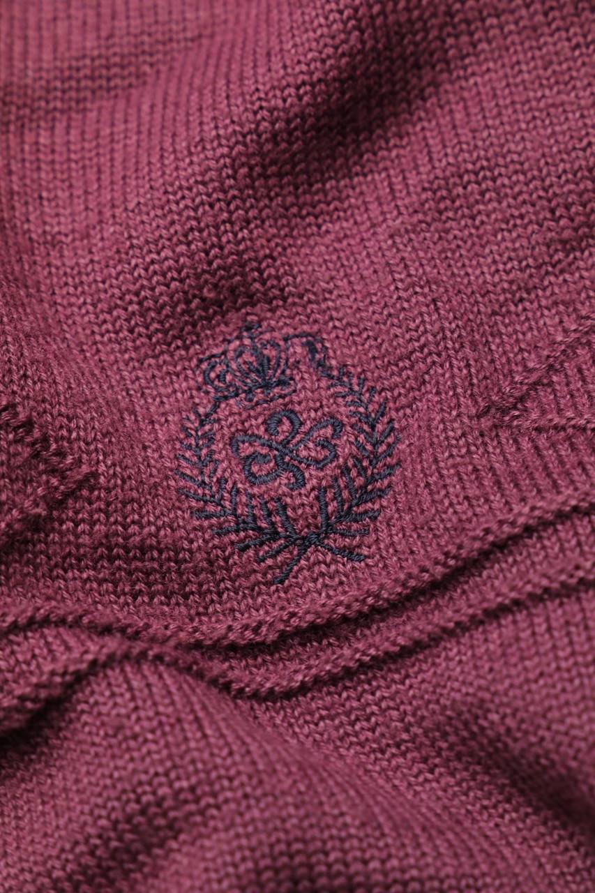 Carou VINTAGE V-Neck-Pullover Mit Stickereien Aus Woll-Mix