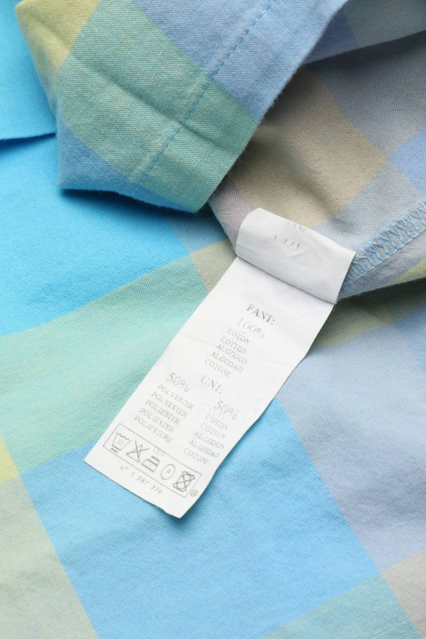 Carou VINTAGE Vintage-Karo-Kurzarm-Hemd Aus Baumwoll-Mix