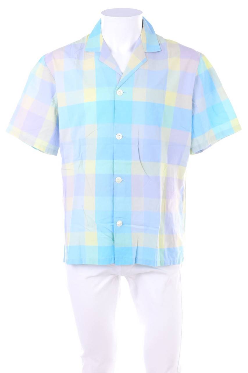 Carou VINTAGE Vintage-Karo-Kurzarm-Hemd aus Baumwoll-Mix