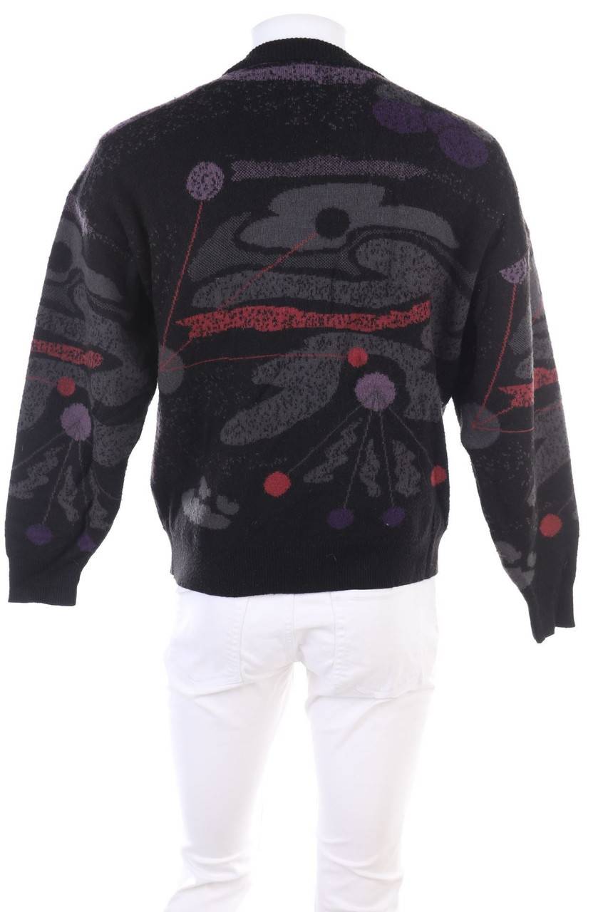 Carou VINTAGE Vintage-Muster-Cardigan Aus Woll-Mix Mit Knöpfen