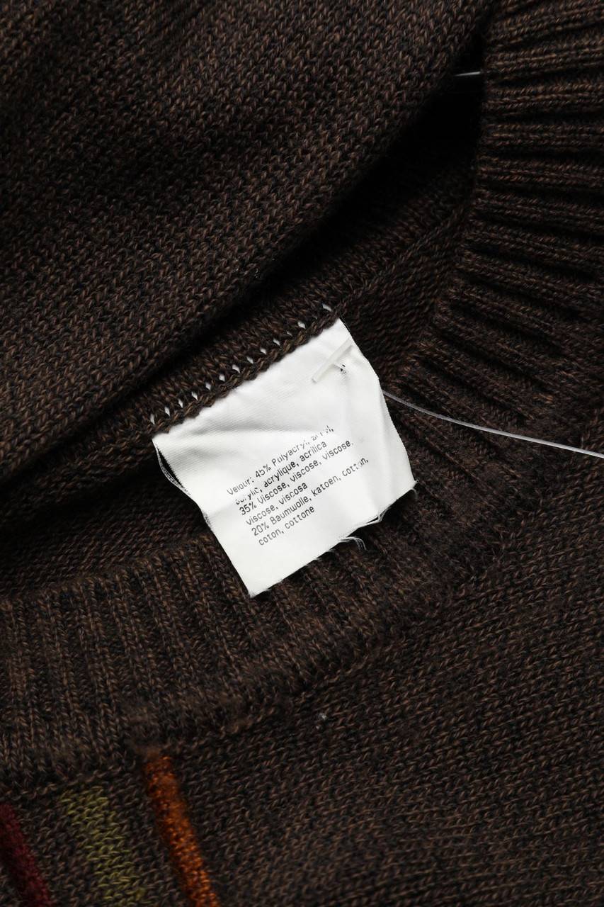 Carou VINTAGE Vintage-Pullover Mit Kunstleder-Details