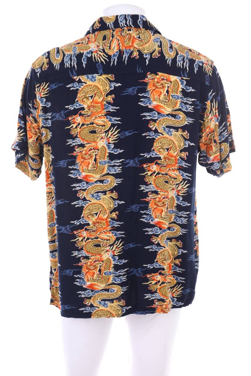 Carou VINTAGE Vintage-Y2K-Kurzarm-Hemd Mit Animal-Print
