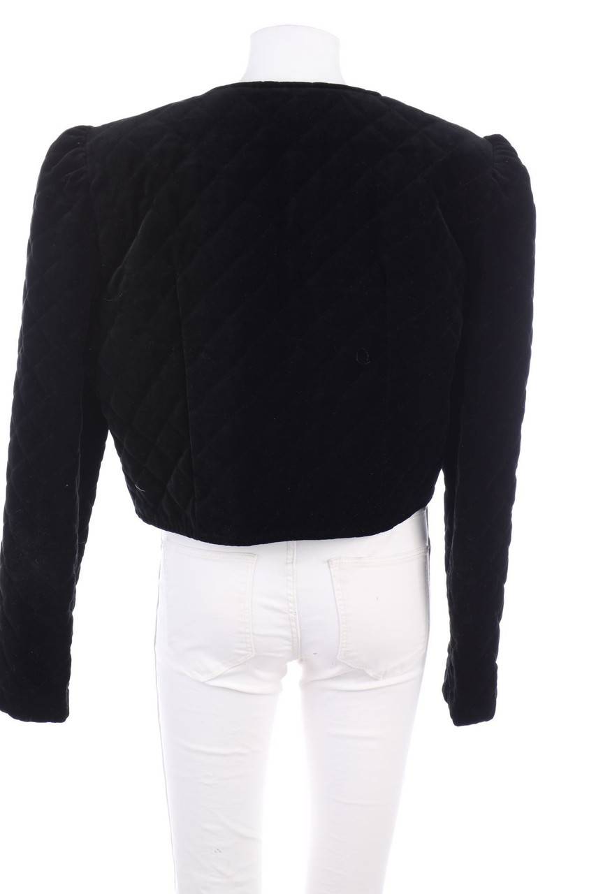 Carou Vittoria Ventura Cropped-Blazer-Jacke Aus Samt Mit Steppung