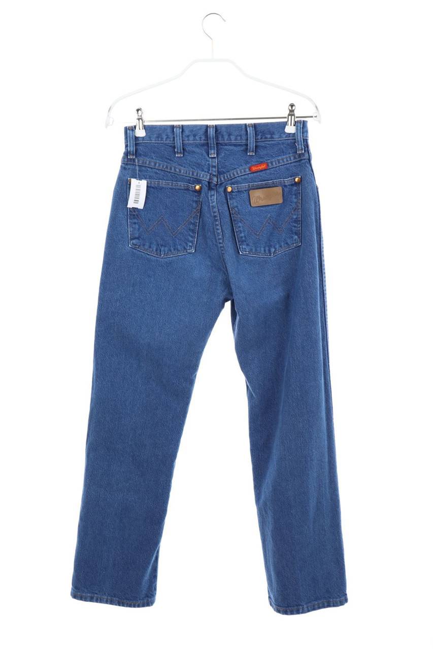 Carou WRANGLER Raw Denim Straight Cut Jeans Mit Logo-Patch