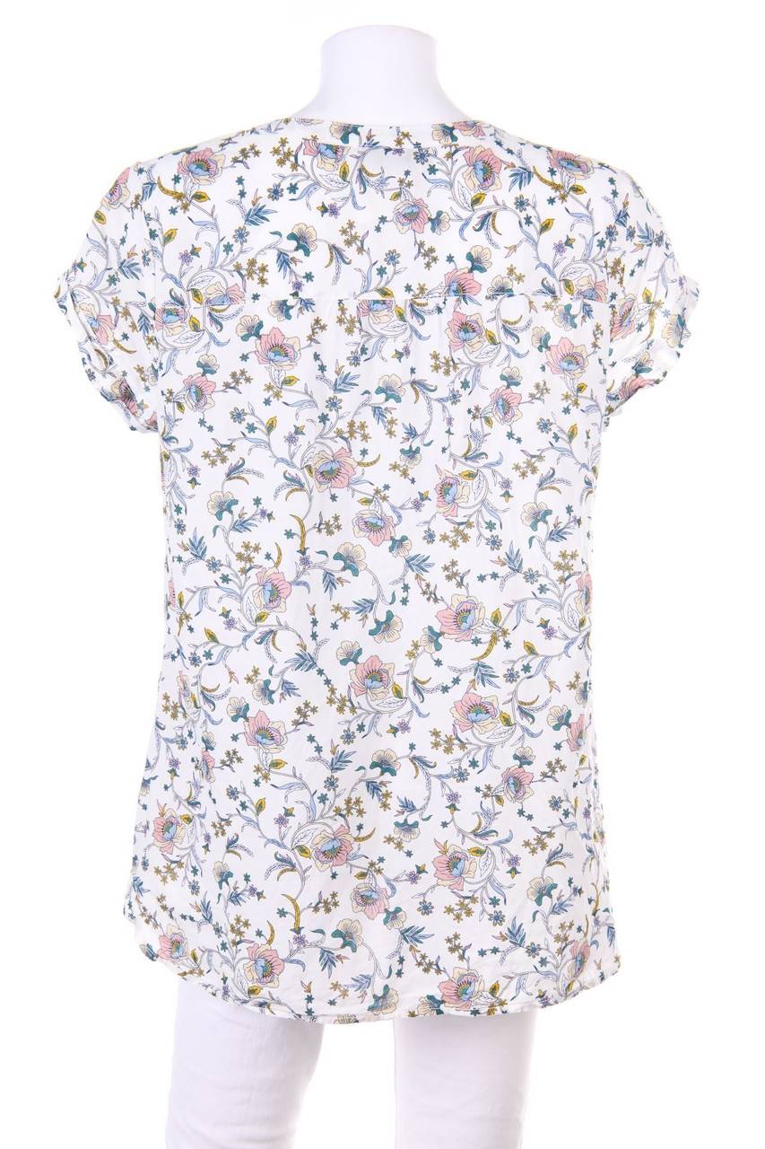 Carou Yessica By C&A Kurzarm-Bluse Mit Blumen-Print