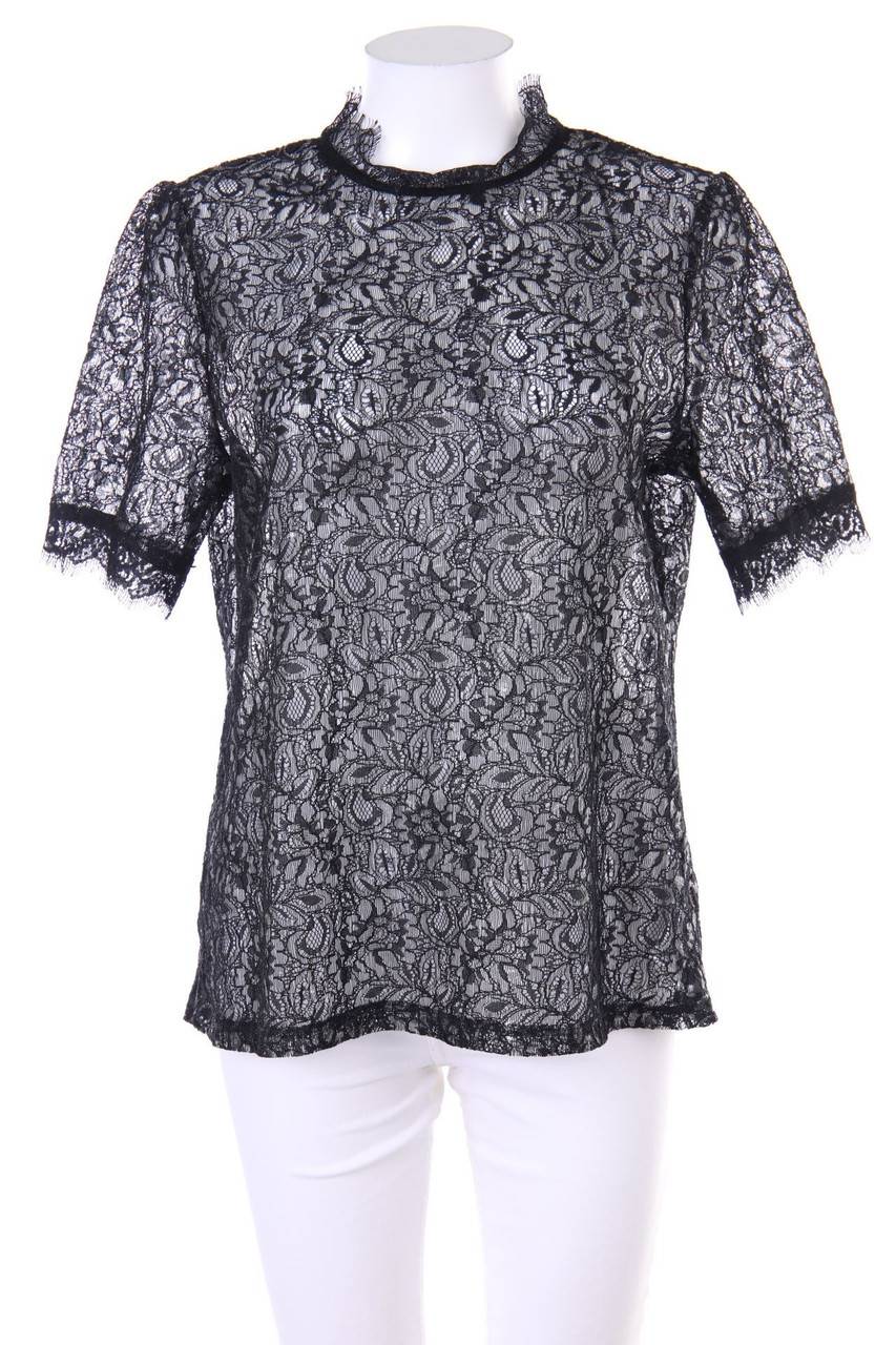 Carou Yessica by C&A Spitzen-Kurzarm-Bluse mit Glitzer