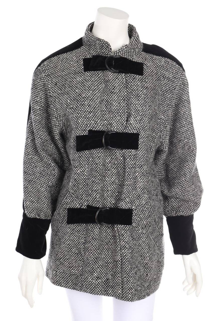 Carou YVES SAINT LAURENT Variation Vintage-Jacke Mit Samt