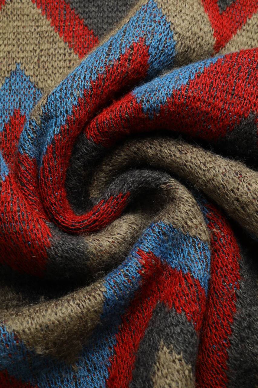 Carou YVES SAINT LAURENT Vintage-Pullover Aus Woll-Mix Mit Zickzack-Muster