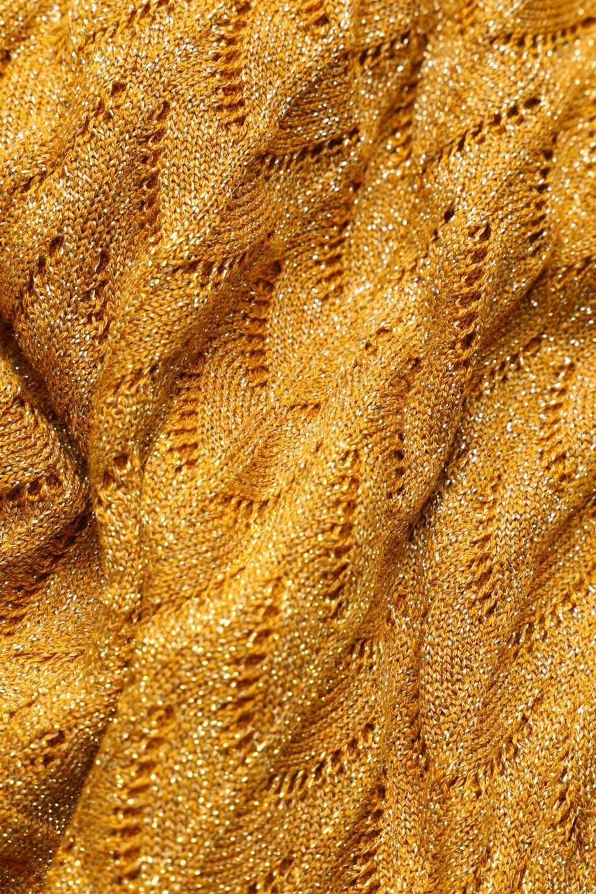 Carou Zara Knit Maxi-Kleid Aus Lochstrick Mit Glitzer